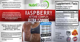 Label for Raspberry Ketone Complex Ultra