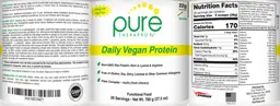Label for Daily Vegan Protein Vanilla