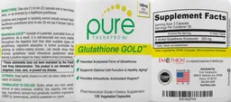 Label for Glutathione Gold 100 mg