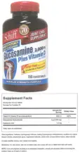 Label for Glucosamine HCl 2,000 mg Plus Vitamin D