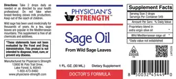 Label for Sage Oil