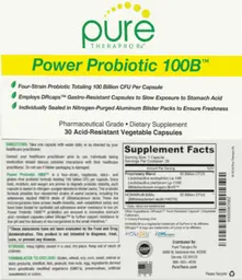 Label for Power Probiotic 100B
