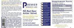 Label for NZ-Red Deer Antler Velvet