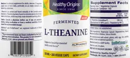 Label for L-Theanine 100 mg