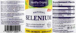 Label for Selenium 200 mcg