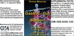Label for Gastric - Gut Support
