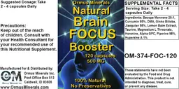 Label for Natural Brain Focus Booster