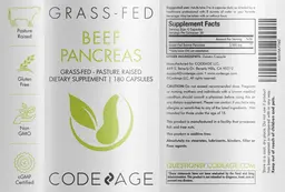 Label for Beef Pancreas