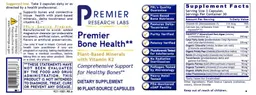Label for Premier Bone Health
