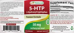 Label for 5-HTP 50 mg