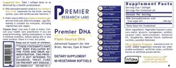 Label for Premier DHA