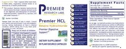 Label for Premier HCL
