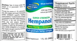 Label for Hempanol Super Strength