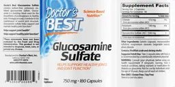 Label for Glucosamine Sulfate 750 mg
