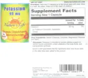 Label for Potassium 99 mg