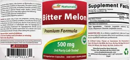 Label for Bitter Melon 500 mg