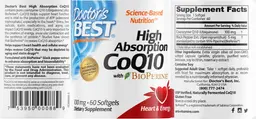 Label for High Absorption CoQ10 100 mg