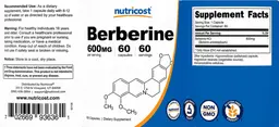Label for Berberine 600 mg