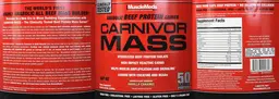 Label for Carnivor Mass Vanilla Caramel