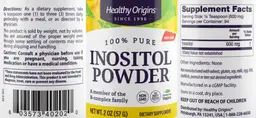 Label for Inositol Powder