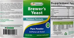 Label for Brewer's Yeast Pure Powder
