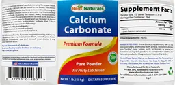 Label for Calcium Carbonate Pure Powder