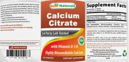 Label for Calcium Citrate
