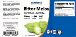 Label for Bitter Melon 600 mg