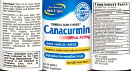 Label for Canacurmin