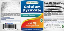 Label for Calcium Pyruvate 750 mg