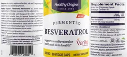 Label for Resveratrol 300 mg