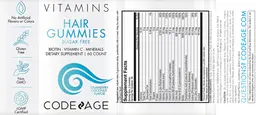 Label for Hair Gummies Strawberry Coconut Flavor