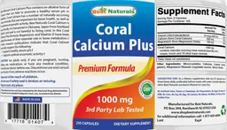 Label for Coral Calcium Plus 100 mg