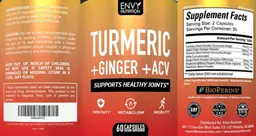 Label for Turmeric +Ginger +ACV