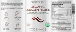 Label for Organic Collagen Protein Chocolate Flavor