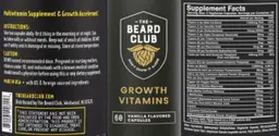 Label for Growth Vitamins Vanilla Flavored