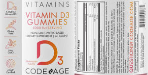 Vitamin D3 Gummies 5000 IU Strawberry Fl