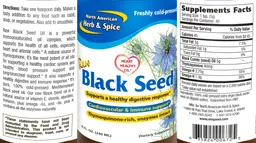 Label for Black Seed