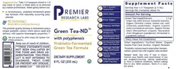 Label for Green Tea-ND