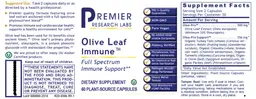 Label for Olive Leaf Immune