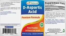 Label for D-Aspartic Acid Pure Powder