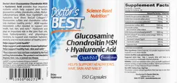 Label for Glucosamine Chondroitin MSM + Hyaluronic Acid