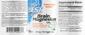 Brain Magnesium with Magtein 50 mg