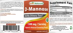 Label for D-Mannose 1500 mg