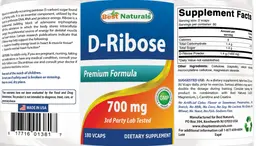 Label for D-Ribose 700 mg