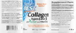Label for Collagen Types 1 and 3 1000 mg