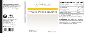 Label for Vitamin C with Quercetin