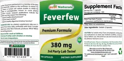 Label for Feverfew 380 mg