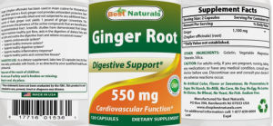 Ginger Root 550 mg