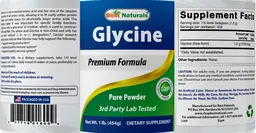 Label for Glycine Pure Powder